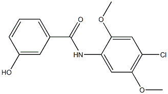 N-(4-chloro-2,5-dimethoxyphenyl)-3-hydroxybenzamide 结构式