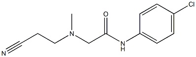 N-(4-chlorophenyl)-2-[(2-cyanoethyl)(methyl)amino]acetamide 结构式