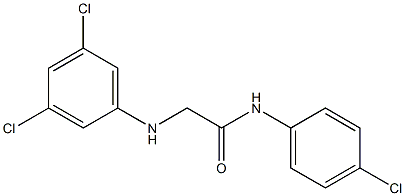 N-(4-chlorophenyl)-2-[(3,5-dichlorophenyl)amino]acetamide 结构式