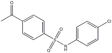 N-(4-chlorophenyl)-4-acetylbenzene-1-sulfonamide 结构式