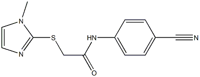 N-(4-cyanophenyl)-2-[(1-methyl-1H-imidazol-2-yl)sulfanyl]acetamide 结构式