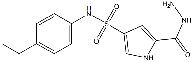 N-(4-ethylphenyl)-5-(hydrazinocarbonyl)-1H-pyrrole-3-sulfonamide 结构式