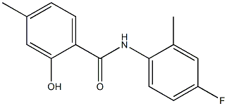 N-(4-fluoro-2-methylphenyl)-2-hydroxy-4-methylbenzamide 结构式