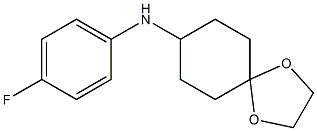 N-(4-fluorophenyl)-1,4-dioxaspiro[4.5]decan-8-amine 结构式