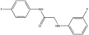 N-(4-fluorophenyl)-2-[(3-fluorophenyl)amino]acetamide 结构式