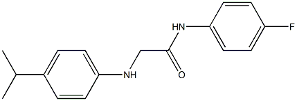 N-(4-fluorophenyl)-2-{[4-(propan-2-yl)phenyl]amino}acetamide 结构式