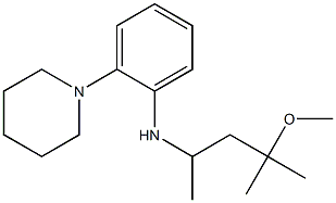 N-(4-methoxy-4-methylpentan-2-yl)-2-(piperidin-1-yl)aniline 结构式