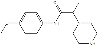 N-(4-methoxyphenyl)-2-(piperazin-1-yl)propanamide 结构式