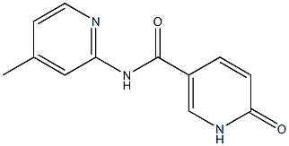 N-(4-methylpyridin-2-yl)-6-oxo-1,6-dihydropyridine-3-carboxamide 结构式