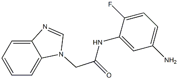 N-(5-amino-2-fluorophenyl)-2-(1H-benzimidazol-1-yl)acetamide 结构式