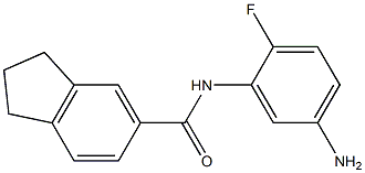 N-(5-amino-2-fluorophenyl)-2,3-dihydro-1H-indene-5-carboxamide 结构式