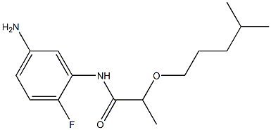 N-(5-amino-2-fluorophenyl)-2-[(4-methylpentyl)oxy]propanamide 结构式