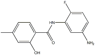 N-(5-amino-2-fluorophenyl)-2-hydroxy-4-methylbenzamide 结构式