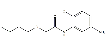 N-(5-amino-2-methoxyphenyl)-2-(3-methylbutoxy)acetamide 结构式