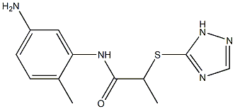 N-(5-amino-2-methylphenyl)-2-(1H-1,2,4-triazol-5-ylsulfanyl)propanamide 结构式