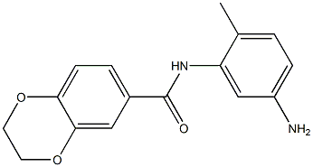 N-(5-amino-2-methylphenyl)-2,3-dihydro-1,4-benzodioxine-6-carboxamide 结构式