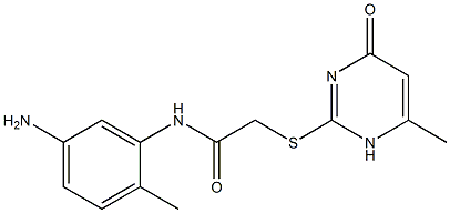 N-(5-amino-2-methylphenyl)-2-[(6-methyl-4-oxo-1,4-dihydropyrimidin-2-yl)sulfanyl]acetamide 结构式