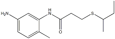 N-(5-amino-2-methylphenyl)-3-(butan-2-ylsulfanyl)propanamide 结构式