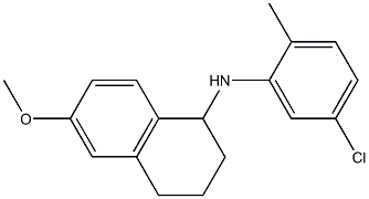 N-(5-chloro-2-methylphenyl)-6-methoxy-1,2,3,4-tetrahydronaphthalen-1-amine 结构式