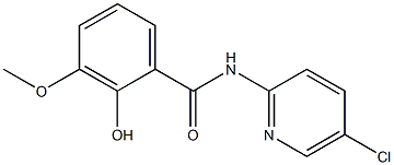 N-(5-chloropyridin-2-yl)-2-hydroxy-3-methoxybenzamide 结构式