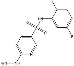 N-(5-fluoro-2-methylphenyl)-6-hydrazinylpyridine-3-sulfonamide 结构式