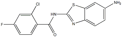 N-(6-amino-1,3-benzothiazol-2-yl)-2-chloro-4-fluorobenzamide 结构式