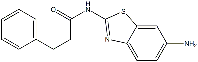 N-(6-amino-1,3-benzothiazol-2-yl)-3-phenylpropanamide 结构式