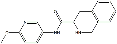 N-(6-methoxypyridin-3-yl)-1,2,3,4-tetrahydroisoquinoline-3-carboxamide 结构式
