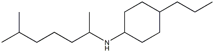 N-(6-methylheptan-2-yl)-4-propylcyclohexan-1-amine 结构式