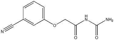 N-(aminocarbonyl)-2-(3-cyanophenoxy)acetamide 结构式