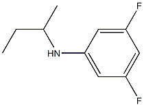 N-(butan-2-yl)-3,5-difluoroaniline 结构式