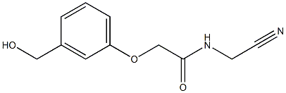 N-(cyanomethyl)-2-[3-(hydroxymethyl)phenoxy]acetamide 结构式