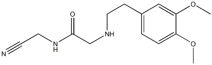 N-(cyanomethyl)-2-{[2-(3,4-dimethoxyphenyl)ethyl]amino}acetamide 结构式