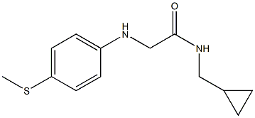 N-(cyclopropylmethyl)-2-{[4-(methylsulfanyl)phenyl]amino}acetamide 结构式