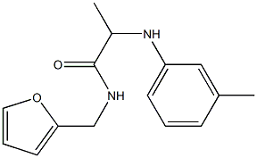 N-(furan-2-ylmethyl)-2-[(3-methylphenyl)amino]propanamide 结构式