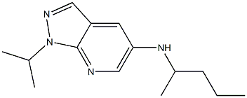 N-(pentan-2-yl)-1-(propan-2-yl)-1H-pyrazolo[3,4-b]pyridin-5-amine 结构式