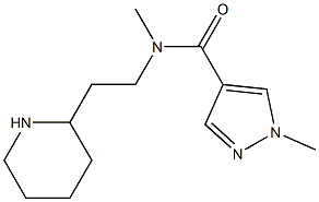 N,1-dimethyl-N-[2-(piperidin-2-yl)ethyl]-1H-pyrazole-4-carboxamide 结构式