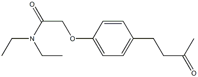 N,N-diethyl-2-[4-(3-oxobutyl)phenoxy]acetamide 结构式