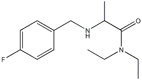 N,N-diethyl-2-{[(4-fluorophenyl)methyl]amino}propanamide 结构式