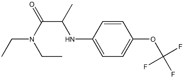 N,N-diethyl-2-{[4-(trifluoromethoxy)phenyl]amino}propanamide 结构式