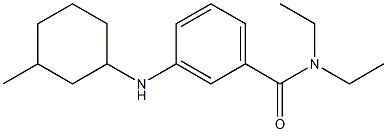 N,N-diethyl-3-[(3-methylcyclohexyl)amino]benzamide 结构式