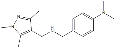 N,N-dimethyl-4-({[(1,3,5-trimethyl-1H-pyrazol-4-yl)methyl]amino}methyl)aniline 结构式