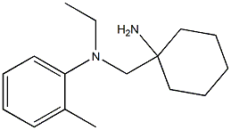 N-[(1-aminocyclohexyl)methyl]-N-ethyl-2-methylaniline 结构式