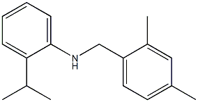 N-[(2,4-dimethylphenyl)methyl]-2-(propan-2-yl)aniline 结构式