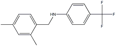 N-[(2,4-dimethylphenyl)methyl]-4-(trifluoromethyl)aniline 结构式