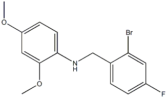 N-[(2-bromo-4-fluorophenyl)methyl]-2,4-dimethoxyaniline 结构式