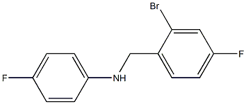 N-[(2-bromo-4-fluorophenyl)methyl]-4-fluoroaniline 结构式