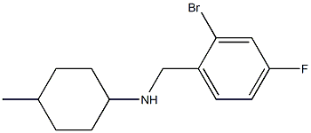 N-[(2-bromo-4-fluorophenyl)methyl]-4-methylcyclohexan-1-amine 结构式