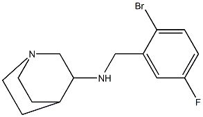 N-[(2-bromo-5-fluorophenyl)methyl]-1-azabicyclo[2.2.2]octan-3-amine 结构式