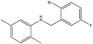 N-[(2-bromo-5-fluorophenyl)methyl]-2,5-dimethylaniline 结构式